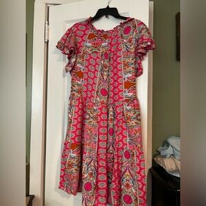Fun Paisley Print Midi dress XL